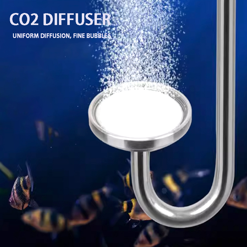 Planted Aquarium Co2 - Aquarium CO2 Nebulizer Aluminum Alloy+Ceramic Plate+Suction