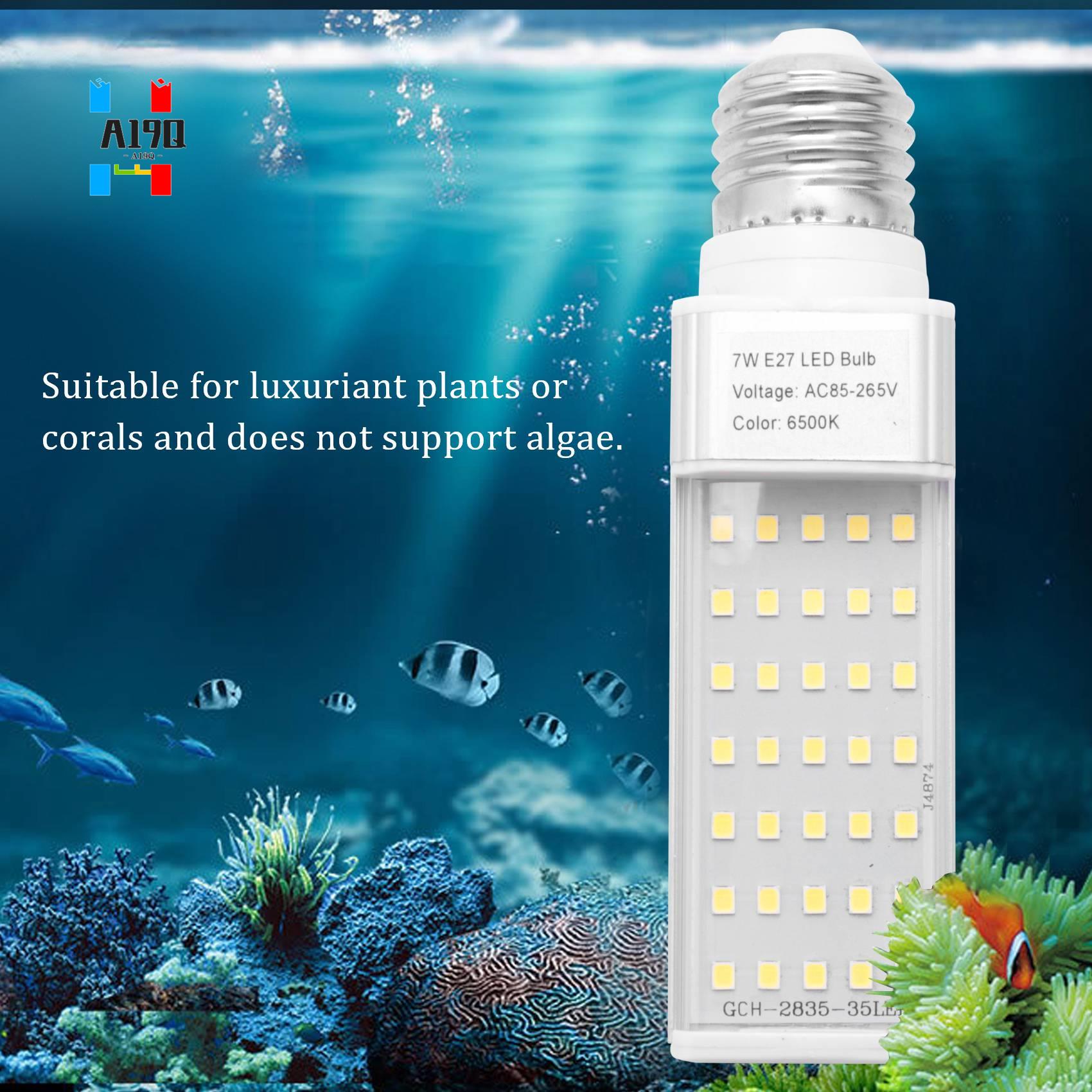Planted Aquarium Materials - A19Q-Fishpod White Plant Aquarium 7W Grow