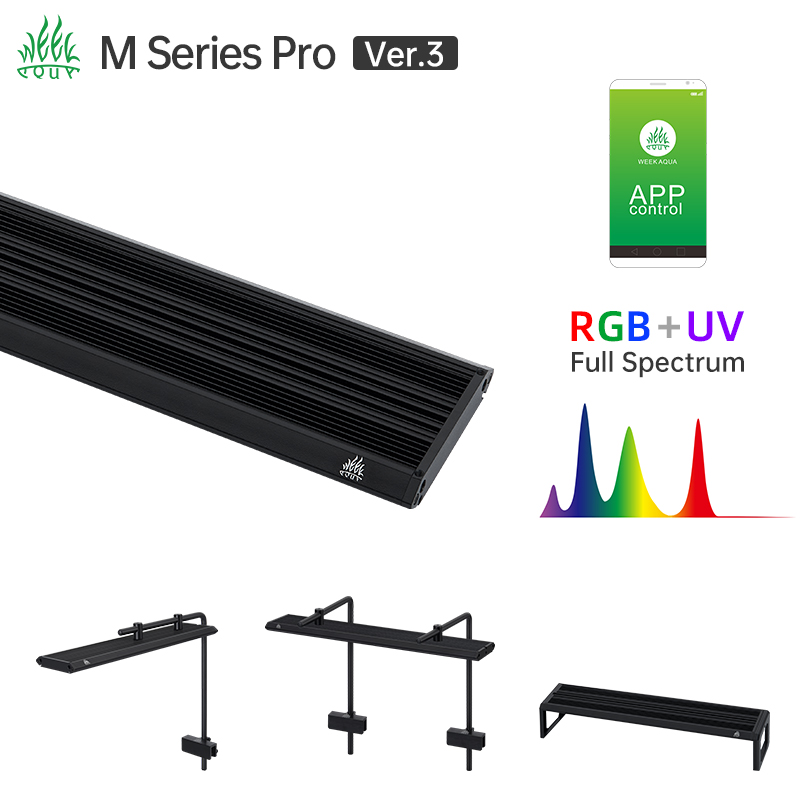Aquarium Plant Grow Light - Week Aqua M Series RGB UV