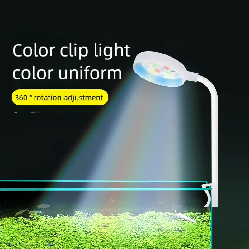 Aquarium Plant Grow Light - 3W LED Clip-On Aquarium Light Full