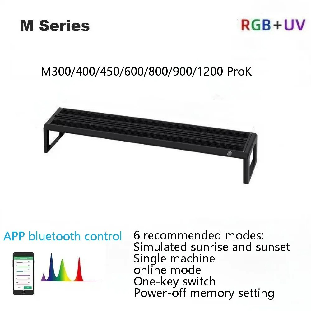 Aquarium Plant Grow Light - Week Aqua M Series RGB+UV Water