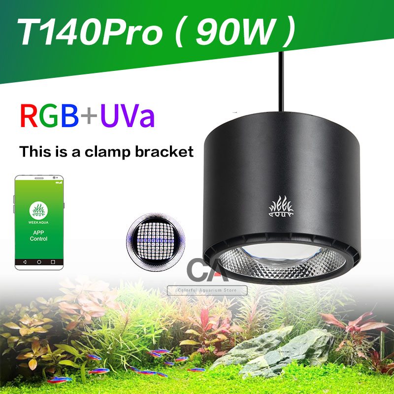 Aquarium Plant Grow Light - WEEK AQUA T140Pro RGB+UVa Full Pectrum