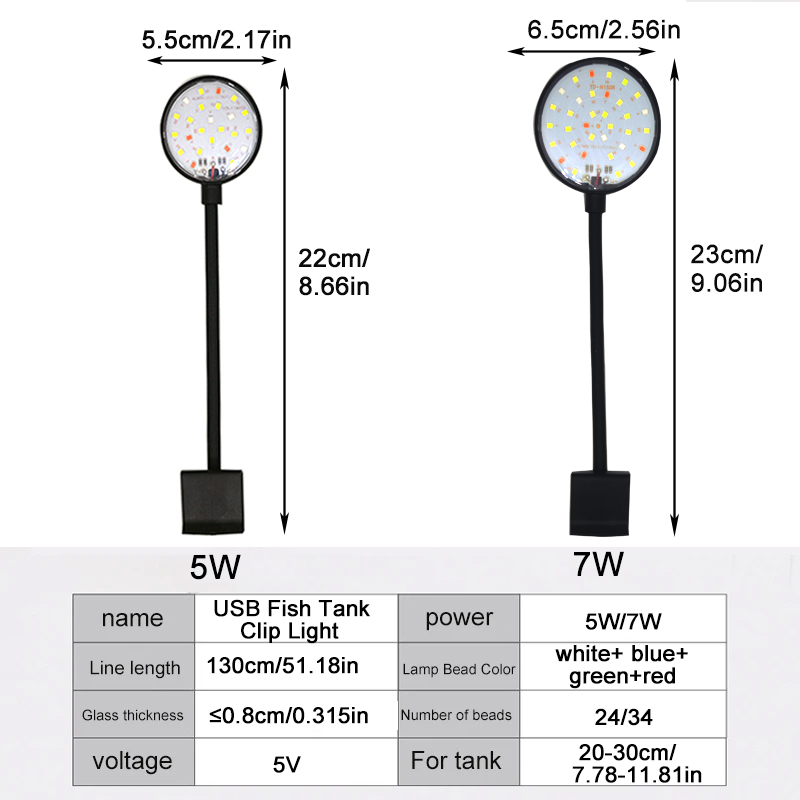 USB Aquarium LED Lamp Fish Tan - огляд і ціна Aquarium Plant Grow Light