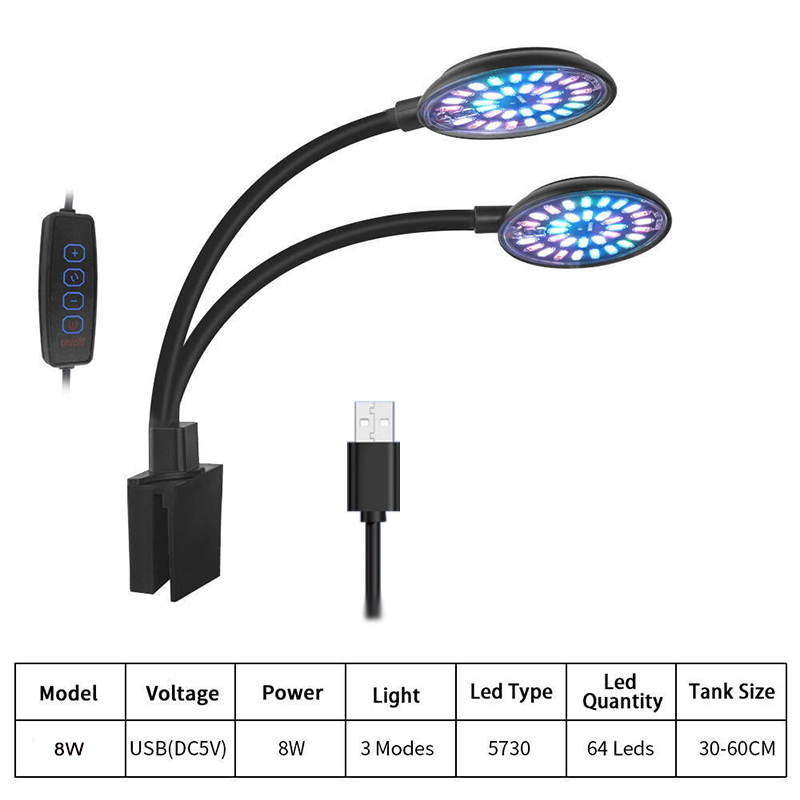 USB Aquarium LED Light Fish Ta - огляд і ціна Aquarium Plant Grow Light