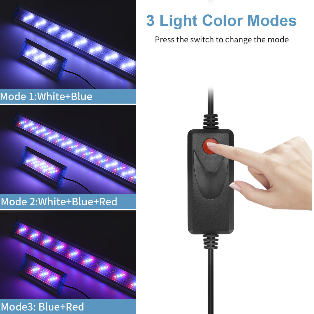 1Pc 90-260V Fish tank lamp Aqu - огляд і ціна Aquarium Plant Grow Light