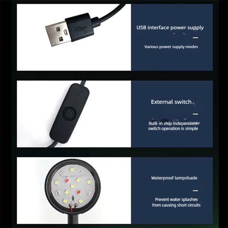 USB LED Fish Tank Clip Lamp Hi - огляд і ціна Aquarium Plant Grow Light